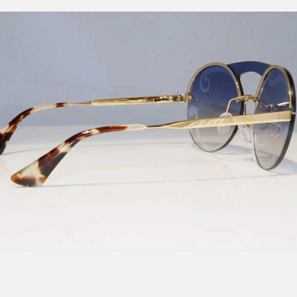 Prada Womens Round Swirl Gold Sunglasses main image 8